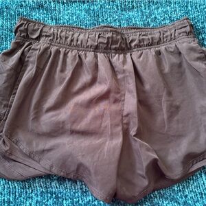 black athletic shorts